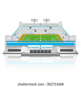 Isolated soccer stadium on a white background. Vector illustration