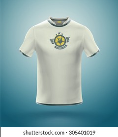 Isolated soccer t-shirt with logo, eps 10