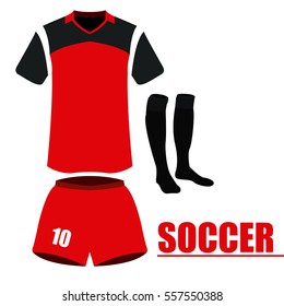 Isolated soccer uniform on a white background, Vector illustration