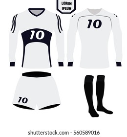 Isolated soccer uniform on a white background, Vector illustration