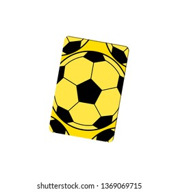 Isolated soccer yellow card. Vector illustration design