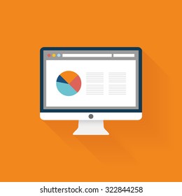 Isolated social media icon on a colored background
