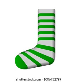 Isolated sock on a white background, Patrick day vector illustration