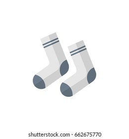 Isolated Socks Flat Icon. Foot Textile Vector Element Can Be Used For Socks, Foot, Textile Design Concept.