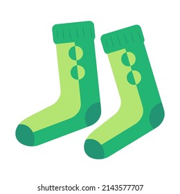 Isolated Socks Flat Icon. Hosiery Vector Element Can Be Used For Socks, Half-Hose, Hosiery Design Concept.