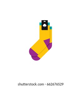 Isolated Socks Flat Icon. Hosiery Vector Element Can Be Used For Socks, Half-Hose, Hosiery Design Concept.