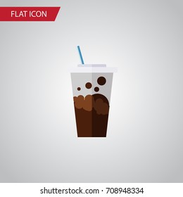 Isolated Soda Flat Icon. Carbonated Vector Element Can Be Used For Soda, Carbonated, Drink Design Concept.