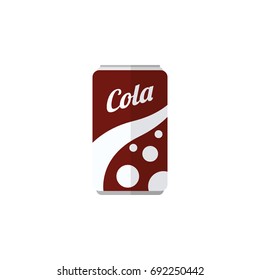 Isolated Soda Flat Icon. Fizzy Drink Vector Element Can Be Used For Soda, Fizzy, Drink Design Concept.