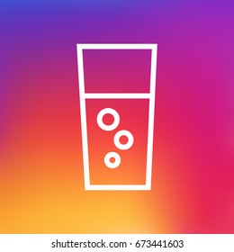 Isolated Soda Outline Symbol On Clean Background. Vector Fizzy Water Element In Trendy Style.