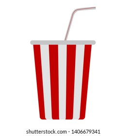 Isolated soda plastic cup on a white background - Vector