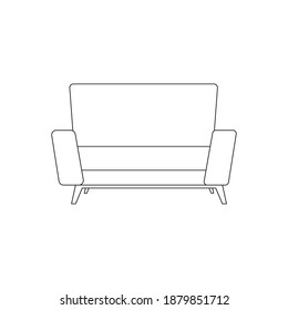 Icono de canapé aislado para el hogar - Vector