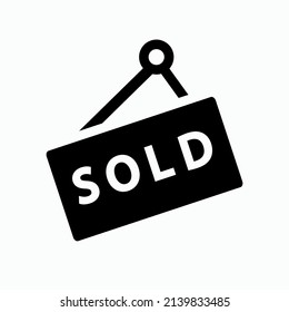 Isolated sold message on a white background
