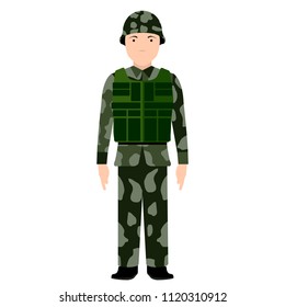 Isolated soldier avatar