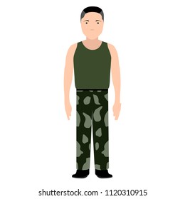 Isolated soldier avatar