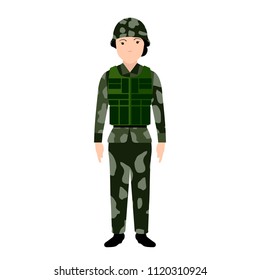 Isolated soldier avatar