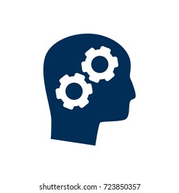 Isolated Solution Icon Symbol On Clean Background. Vector Thinking Head  Element In Trendy Style.