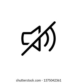 Isolated Sound Off vector, vector icon 