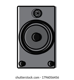 Icono de altavoz de sonido aislado. Equipo de tecnología - Vector