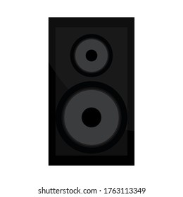 Isolated sound system speaker icon. Audio technology - Vector