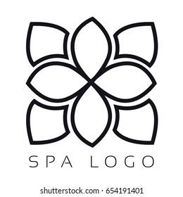 Isolated spa logo on a white background, Vector illustration