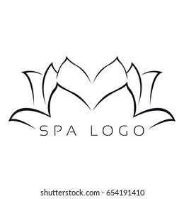 Isolated spa logo on a white background, Vector illustration