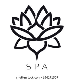 Isolated spa logo on a white background, Vector illustration