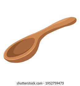 Isolación de la terapia de spa objeto de tratamiento ilustración cuchara de madera
