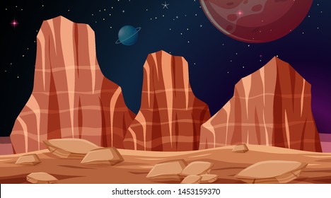 Isolated space background scene illustration