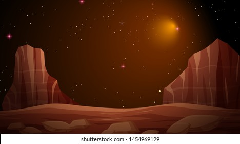 Isolated space background scene illustration