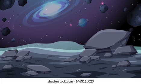 Isolated space background scene illustration