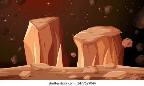 Isolated space background scene illustration