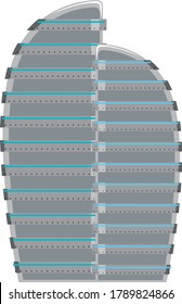 Isolated space tower station on white background illustration
