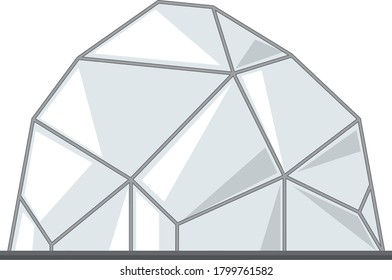 Isolated space tower station on white background illustration