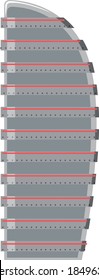 Isolated space tower station on white background illustration