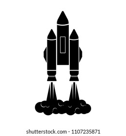 Isolated spaceship logo