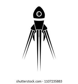 Isolated spaceship logo