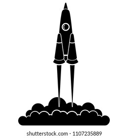 Isolated spaceship logo