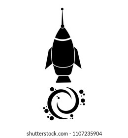 Isolated spaceship logo