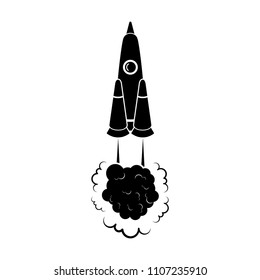 Isolated spaceship logo