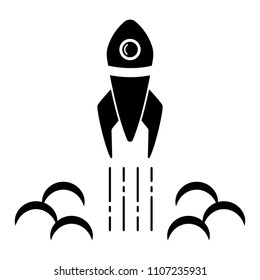 Isolated spaceship logo