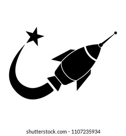 Isolated spaceship logo