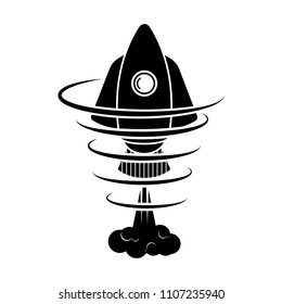 Isolated spaceship logo