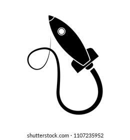 Isolated spaceship logo