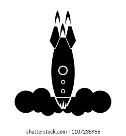 Isolated spaceship logo