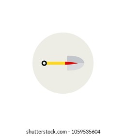 Isolated Spade Flat Icon. Shovel Vector Element Can Be Used For Shovel, Spade, Tool Design Concept.
