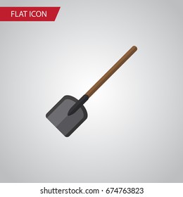 Isolated Spade Flat Icon. Shovel Vector Element Can Be Used For Shovel, Spade, Tool Design Concept.