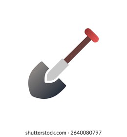 Isolated spade illustration for gardening and construction concepts