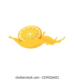 Isolated spalsh fruit orange simple vector logo design
