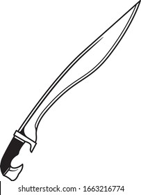 Isolated Spartan Greek Sword in Vector
