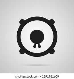Isolated speaker icon symbol on clean background. Vector loudspeakers  element in trendy style.